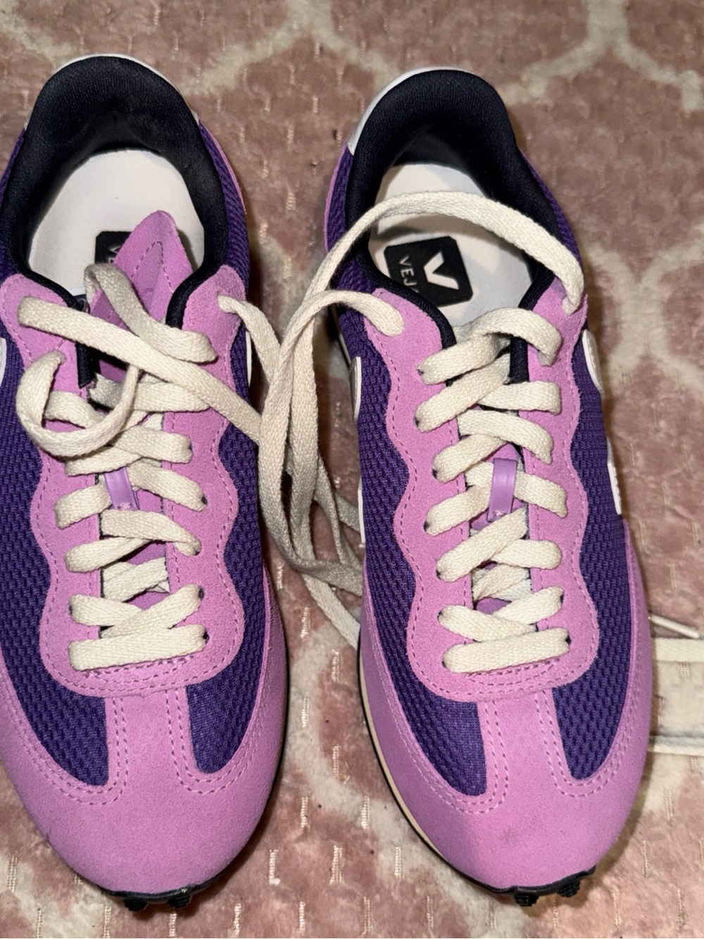 Veja Retro Runner Sneakers in Purple and Lilac - Picture 5 of 6